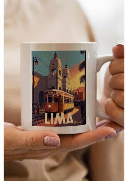 Lima- Peru Baskılı Premium Kupa Bardak