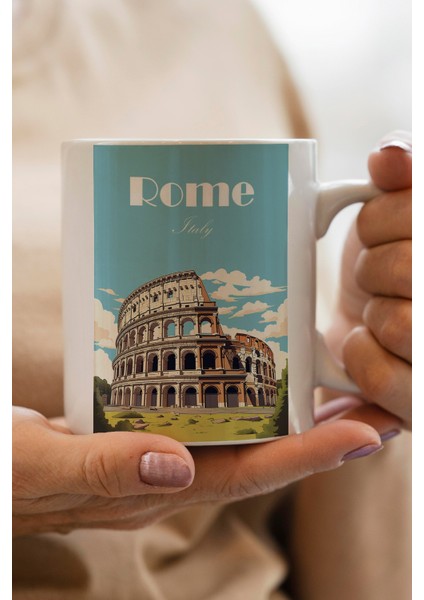 Italy- Rome Baskılı Kupa Bardak