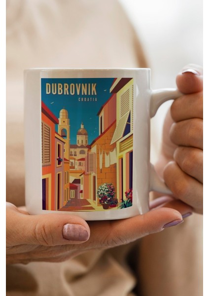 Croatia- Hırvatistan- Dubrovnik Baskılı Premium Kupa Bardak
