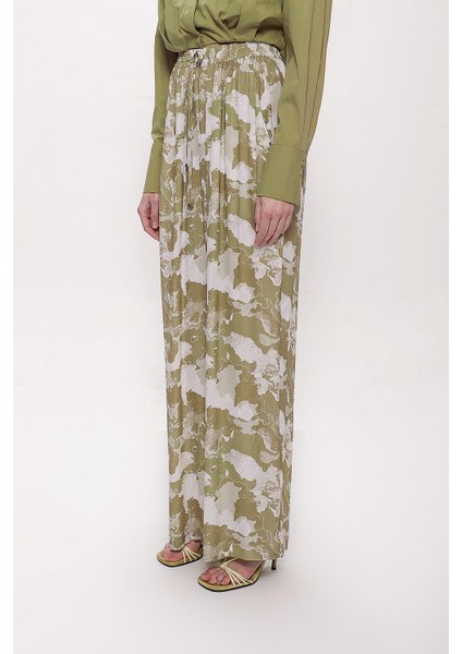 Bej Beli Lastikli Bol Kesim Pantolon 41623 modelleri