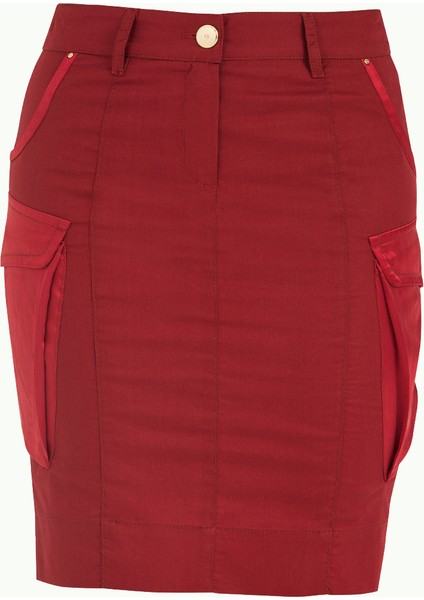 Bordo Ipek Kumaş Mixli Dar Kesim Etek 80552 indirimleri