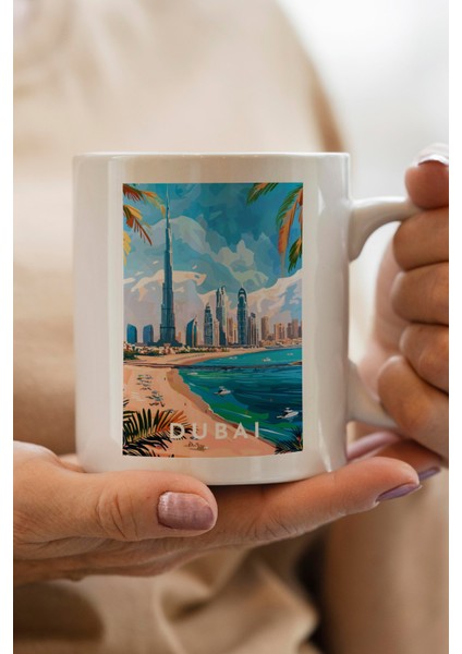 Dubai Baskılı Premium Kupa Bardak