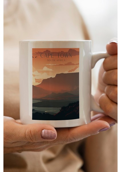 Cape Town- South Africa Baskılı Premium Kupa Bardak