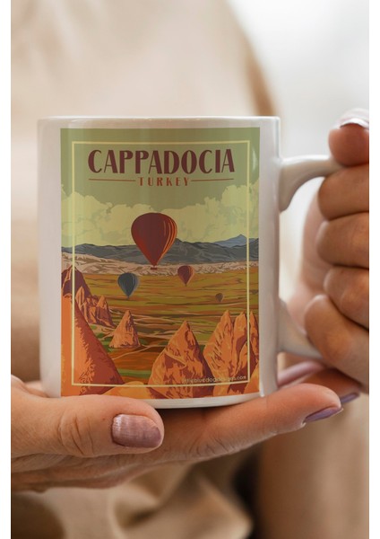 Kapadokya Baskılı Premium Kupa Bardak