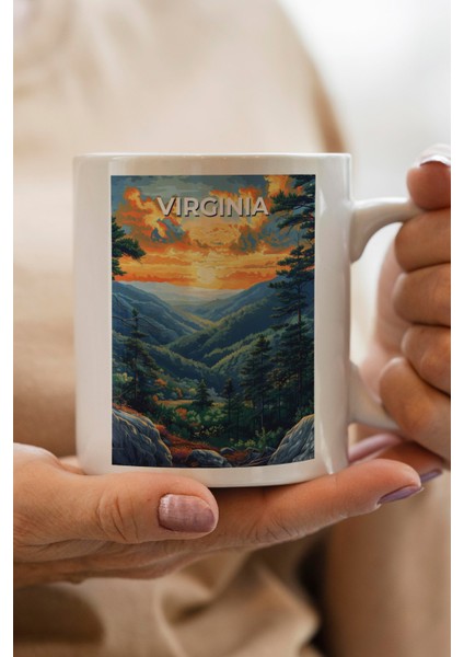 Virgina Baskılı Kupa Bardak