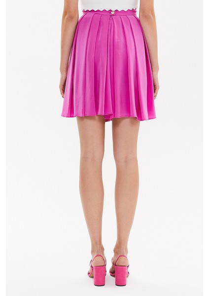 Fuşya Bol Kesim Pilili Etek 80414 indirimleri