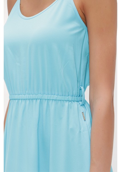 Turkuaz Bağcıklı Ip Askılı Uzun Elbise 92378 modelleri