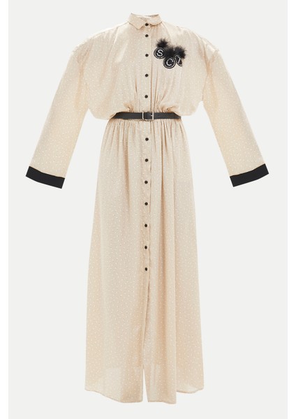 Vizon Kemerli Uzun Elbise 92433 indirimleri