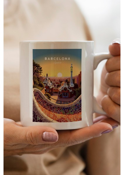 Barcelona- Spain Baskılı Premium Kupa Bardak