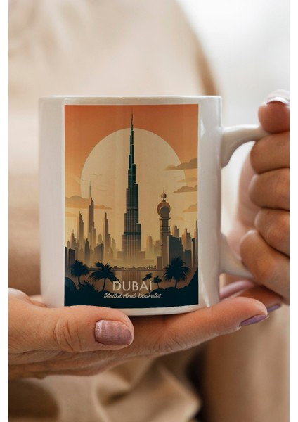 Dubai Baskılı Premium Kupa Bardak