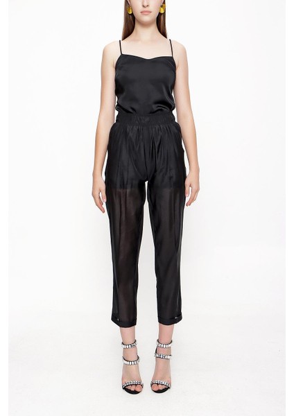 Siyah Beli Lastikli Pantolon 41619