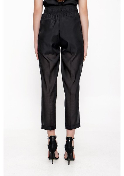 Siyah Beli Lastikli Pantolon 41619 modelleri