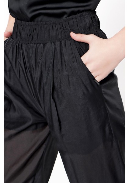 Siyah Beli Lastikli Pantolon 41619 fırsatları