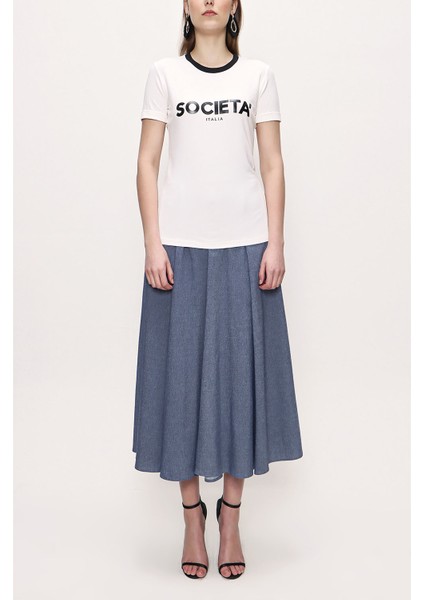 Beyaz Baskılı Tshirt 19831