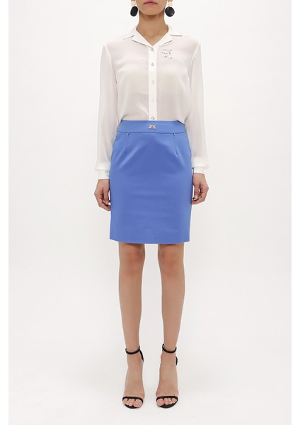 Mavi Pamuk Etek 80386