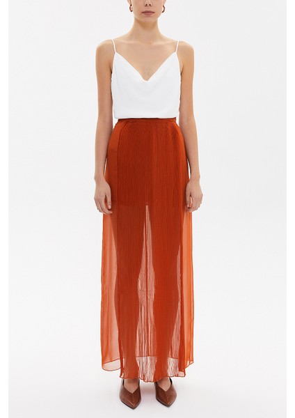 Bakır Piliseli Şifon Etek 80513