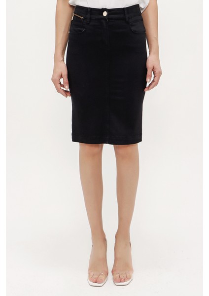 Siyah Dar Kesim Pamuk Etek 80382