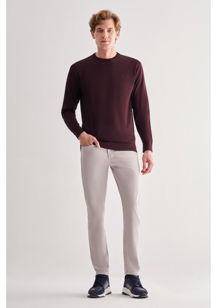 Mürdüm Bisiklet Yaka Cepsiz Slim Fit Casual Triko Kazak fiyatları