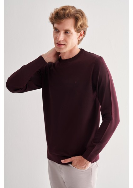 Mürdüm Bisiklet Yaka Cepsiz Slim Fit Casual Triko Kazak modelleri