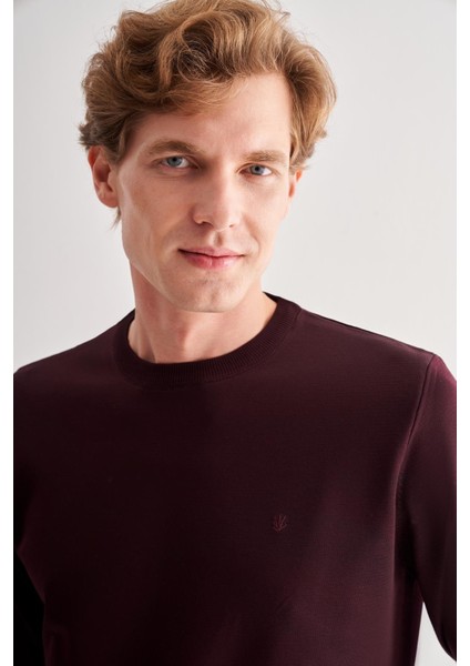 Mürdüm Bisiklet Yaka Cepsiz Slim Fit Casual Triko Kazak fırsatları