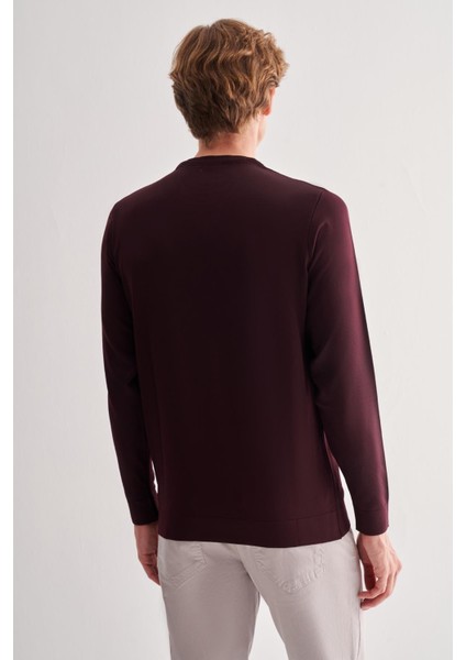 Mürdüm Bisiklet Yaka Cepsiz Slim Fit Casual Triko Kazak indirimleri