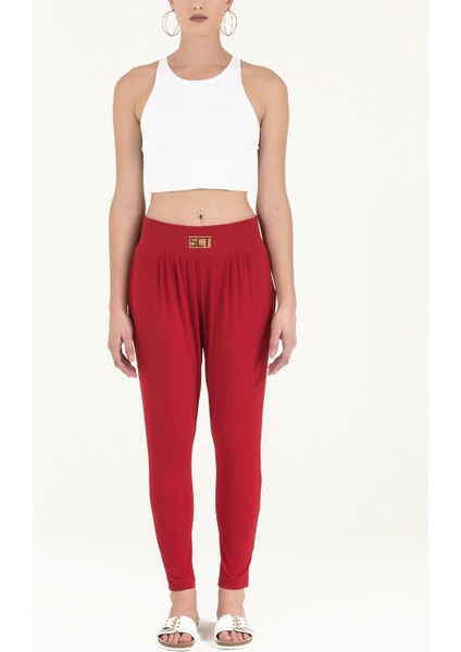 Kırmızı Bol Kesim Pantolon 40682