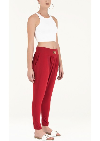 Kırmızı Bol Kesim Pantolon 40682 fiyatları