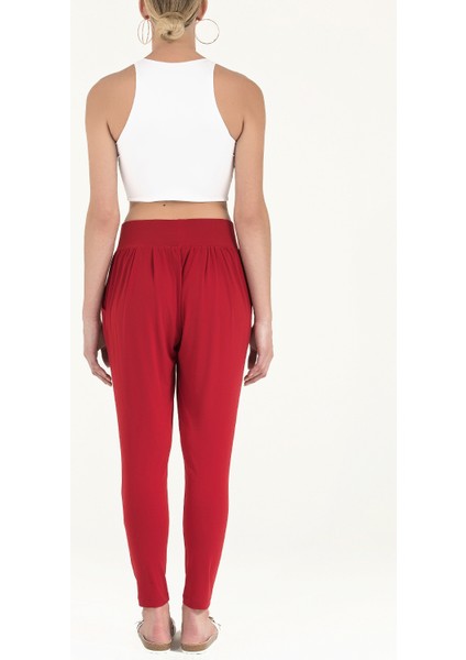 Kırmızı Bol Kesim Pantolon 40682 fırsatları
