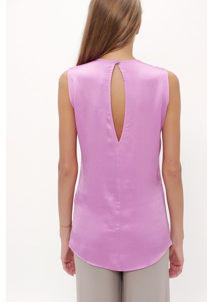 Lila Metal Aksesuar Detaylı Bluz 19753 indirimleri