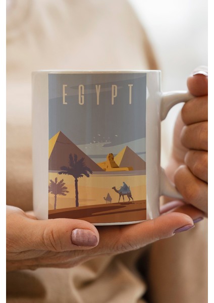 Egypt- Mısır Baskılı Kupa Bardak