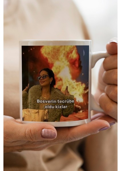 Tecrübe Oldu Baskılı Kupa Bardak