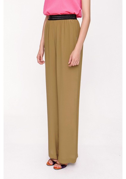 Zeytin Yeşili Lastikli Pantolon 41615 modelleri