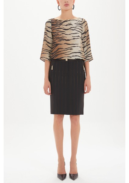 Kahve Dar Kesim Etek 80283