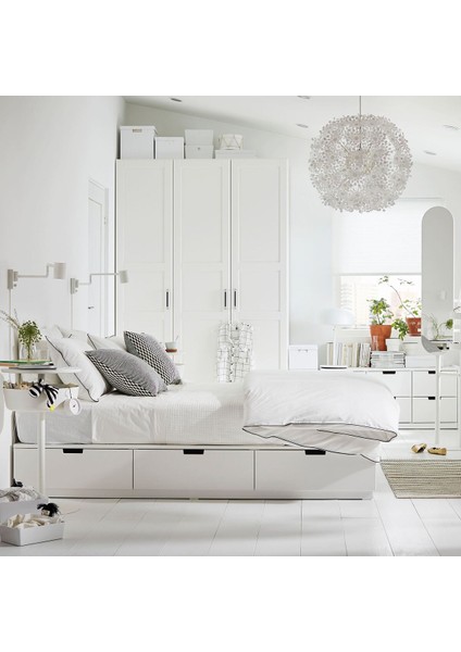 Çift Kişilik Baza, Beyaz, 160X200 Cm, 6 Çekmeceli fiyatları