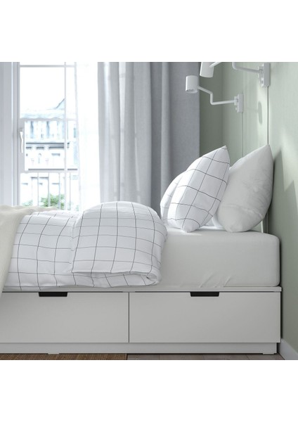 Çift Kişilik Baza, Beyaz, 160X200 Cm, 6 Çekmeceli fırsatları