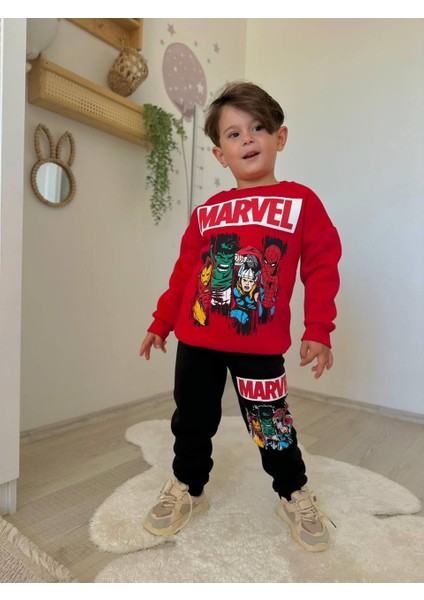 Erkek Çocuk Karakter Baskılı 3 Iplik Eşofman Takımı