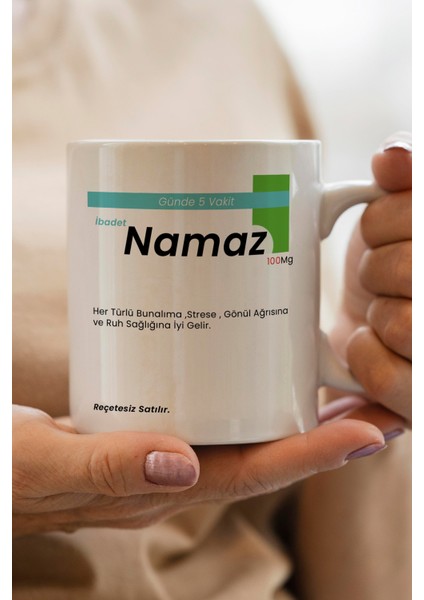 kutusu temalı namaz yazılı premium kupa bardak