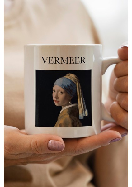 Ünlü Ressam Johannes Vermeer Baskılı Kupa Bardak