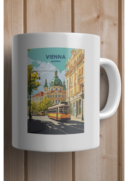 Australia- Vienna- Viyana Baskılı Premium Kupa Bardak fiyatları