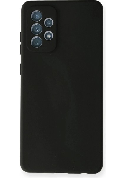 Samsung Galaxy A72 Kılıf Nano Içi Kadife Silikon - Siyah