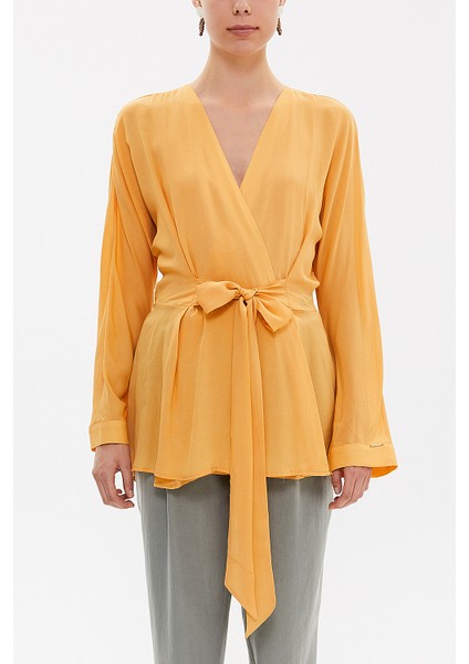 Hardal Kuşaklı Bluz 19765 fiyatları