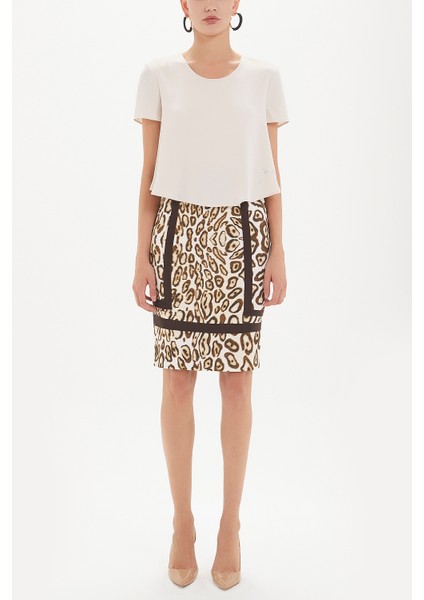 Leopar Leopar Desenli Pamuk Etek 80487