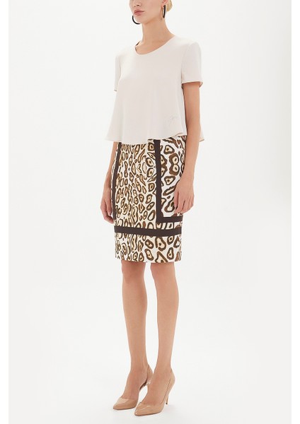 Leopar Leopar Desenli Pamuk Etek 80487 fiyatları