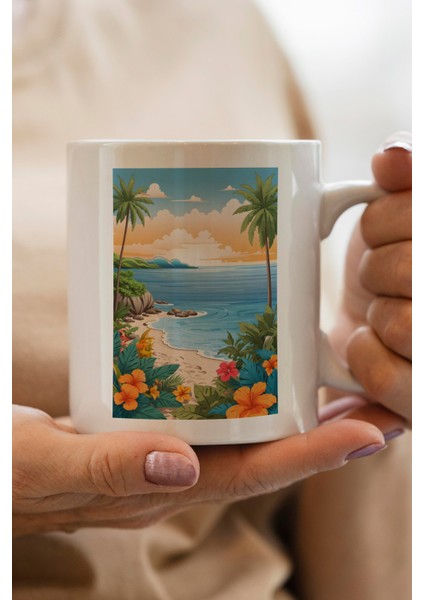 Manzara Fotoğrafı Baskılı Premium Kupa Bardak