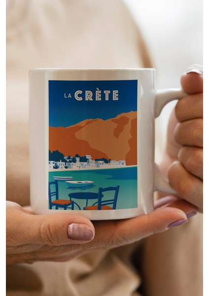 La Crete Baskılı Premium Kupa Bardak