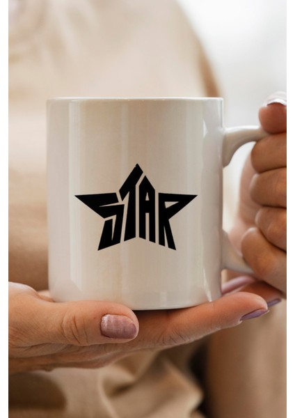 Star Baskılı Kupa Bardak