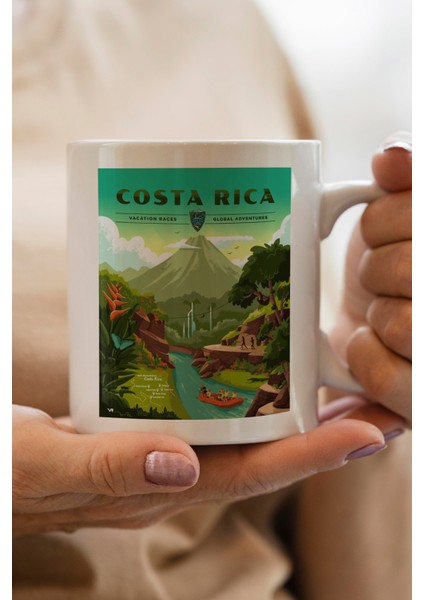 Costa Rica Baskılı Premium Kupa Bardak
