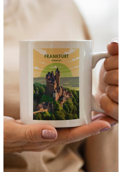 Frankfurt- Germany Baskılı Premium Kupa Bardak