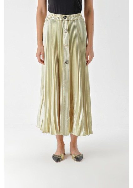 Bej Piliseli ve Aksesuar Detaylı Uzun Etek 81256 fiyatları