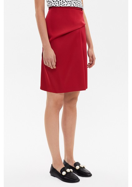 Fuşya Asimetrik Kesim Etek 80890